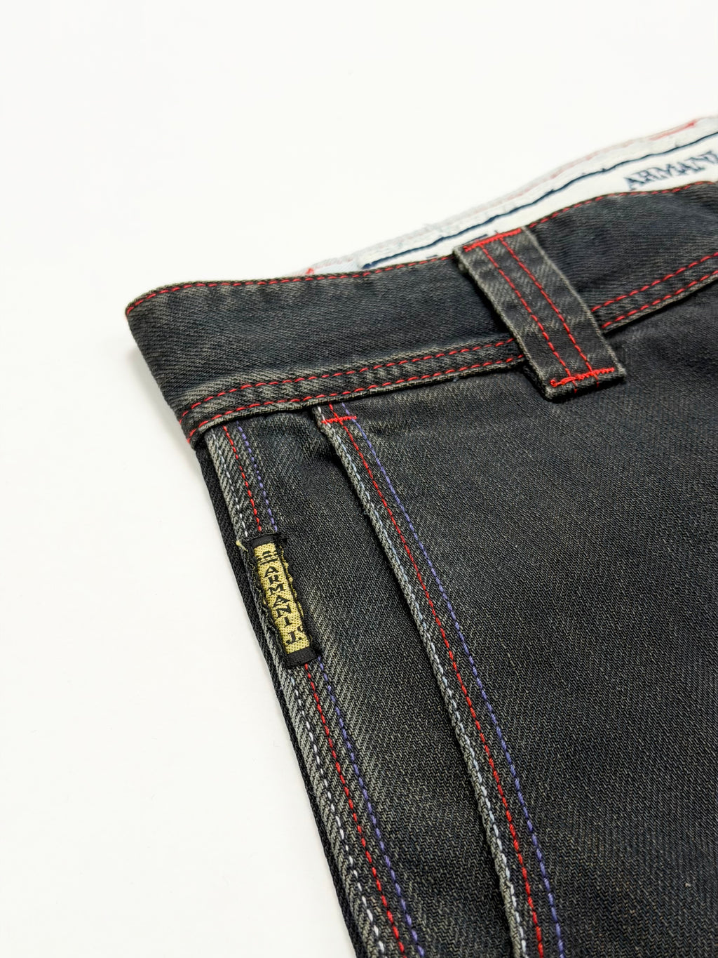 Armani Jeans Contrast Stitch Wide Leg Denim
