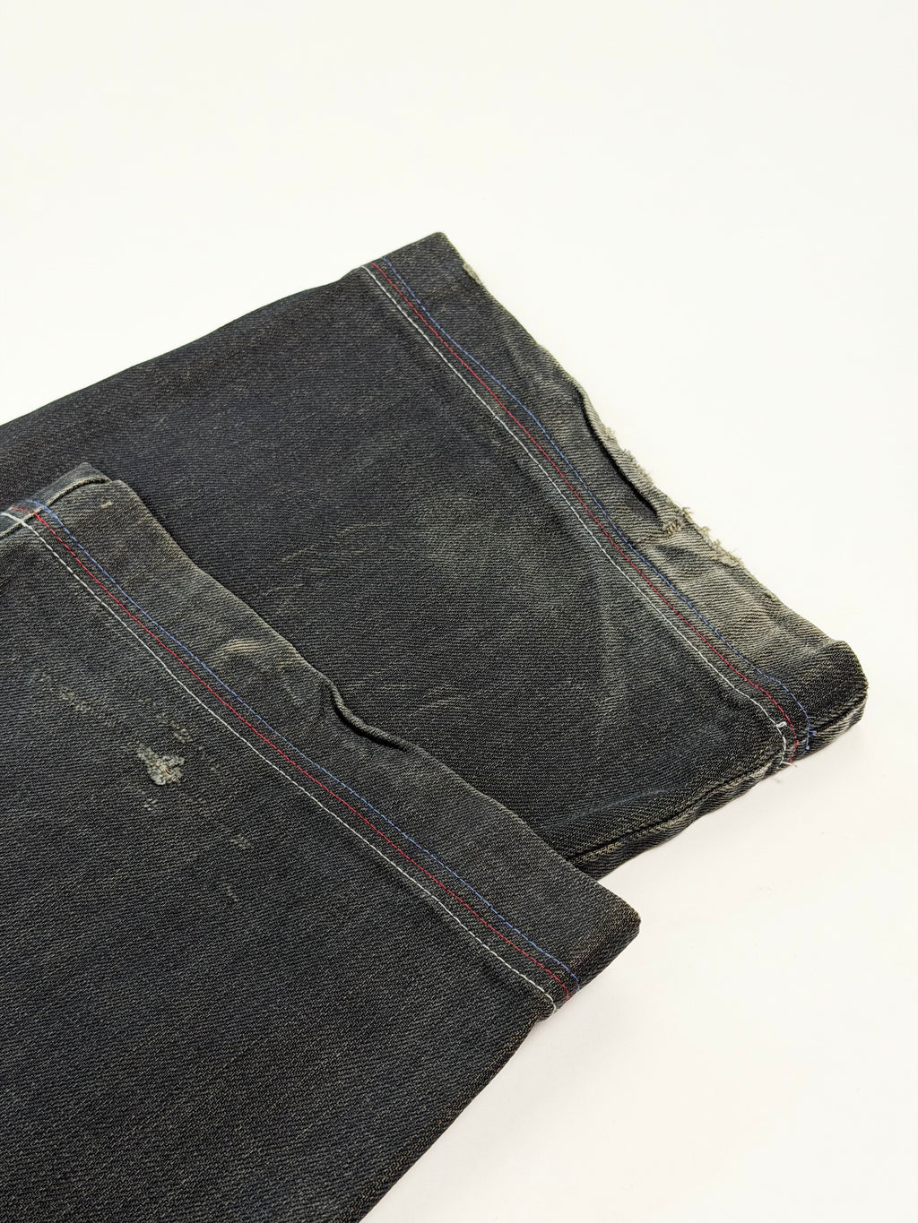Armani Jeans Contrast Stitch Wide Leg Denim