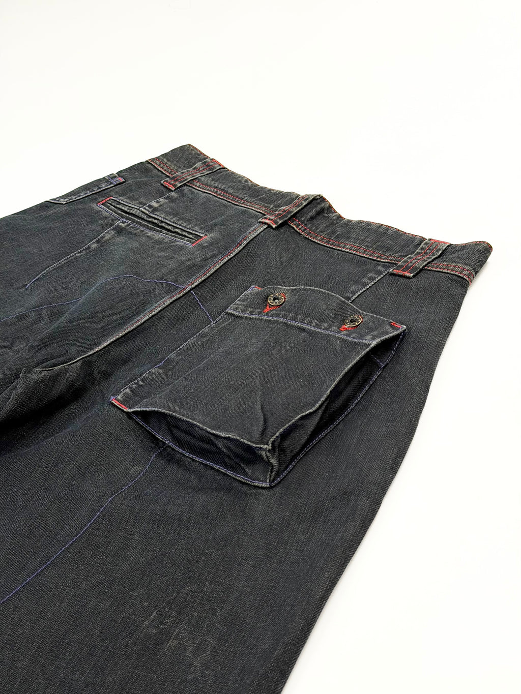 Armani Jeans Contrast Stitch Wide Leg Denim